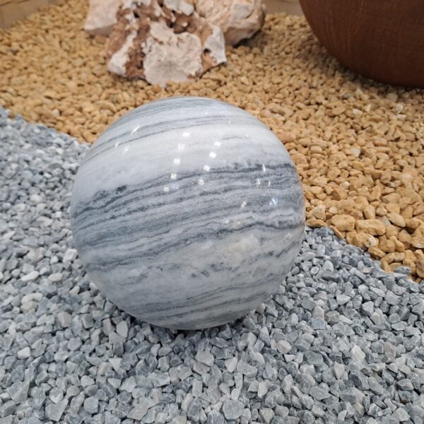 Sphère décorative en marbre diamètre 30 cm pour jardin ou intérieur