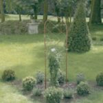 Treillis métal décoratif rouillé à planter pour jardin et support de plantes grimpantes
