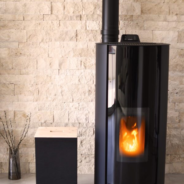 Coffre à granulés carré Stone 36 L Jura Montania — rangement pellets