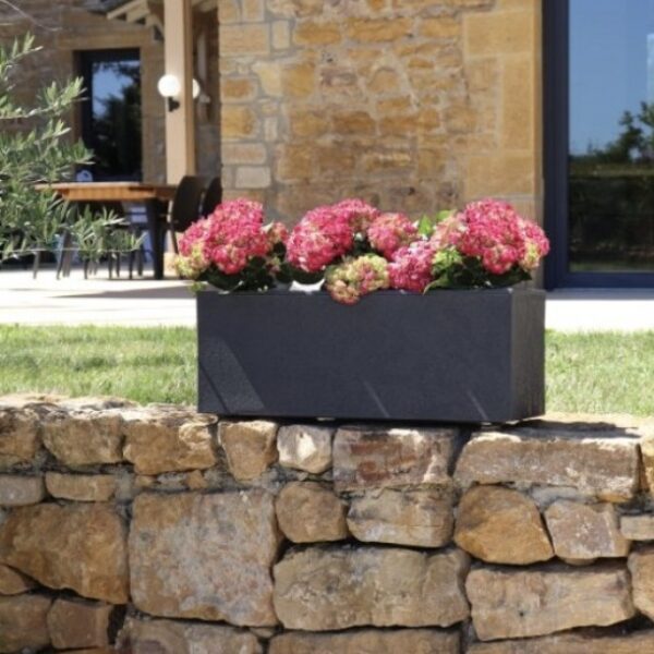 Balconnière Basalt'up gris anthracite 25 L pour plantes et fleurs