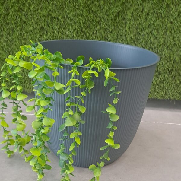 Cache-pot Iris bleu jean 14,8 L pour plantes
