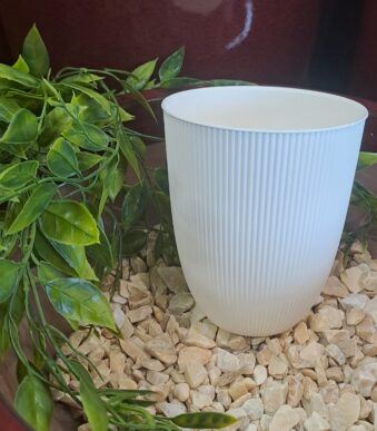 Cache‑pot Iris ivoire 1,3 L pour plantes