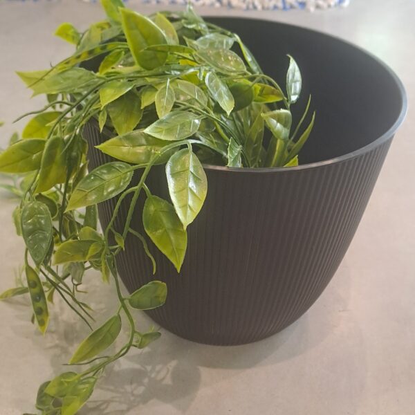Cache‑pot Iris noir 6,1 L pour plantes