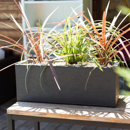 Balconnière gris anthracite 25 L pour plantes et fleurs