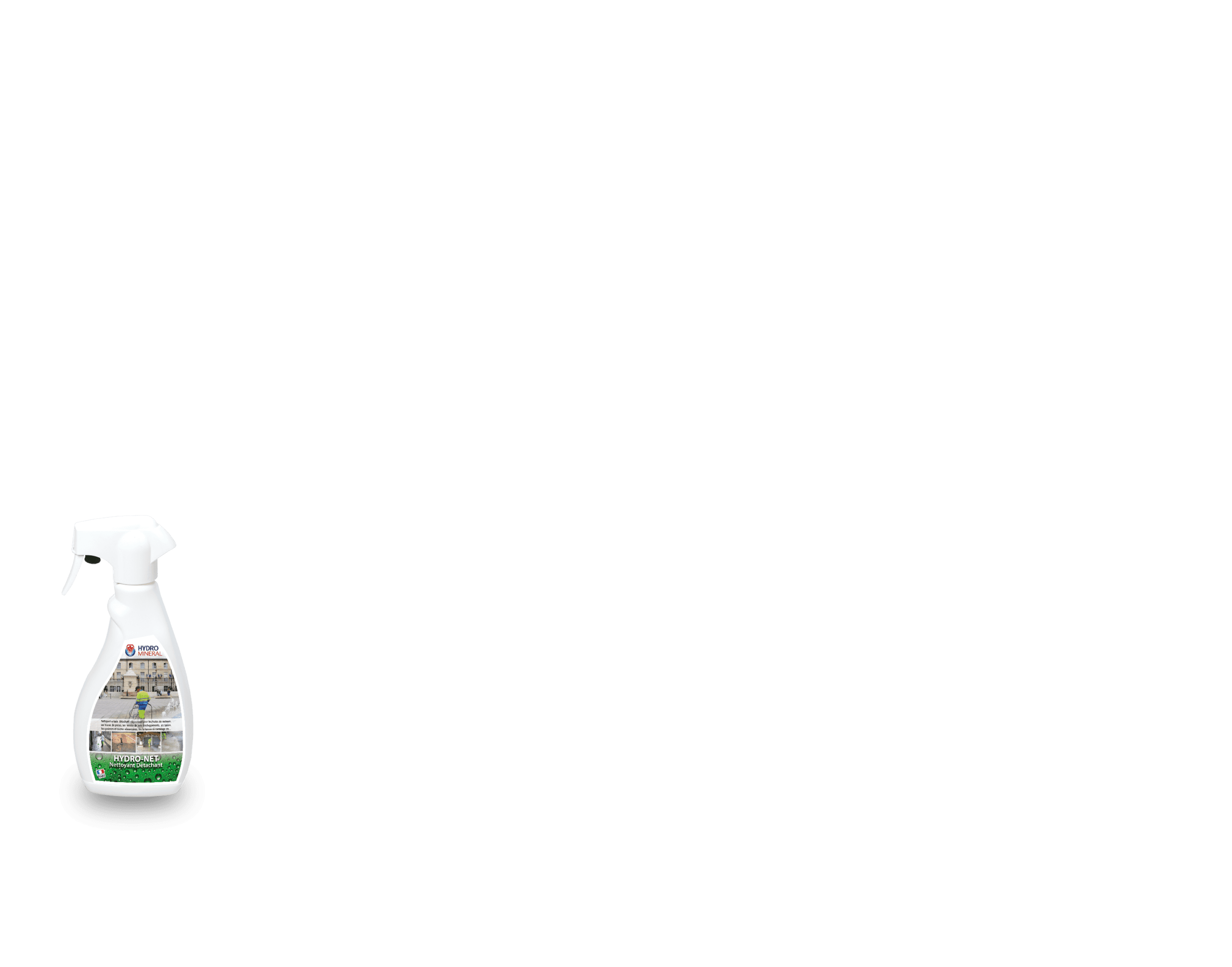 Nettoyant urbain Hydro-Net Spray – 500 ml Nettoyant urbain Hydro-Net Spray 500 ml, solution prête à l’emploi pour nettoyage des surfaces minérales urbaines.