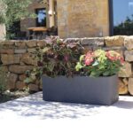 Jardinière Basaltup gris anthracite 57 L pour plantes et fleurs