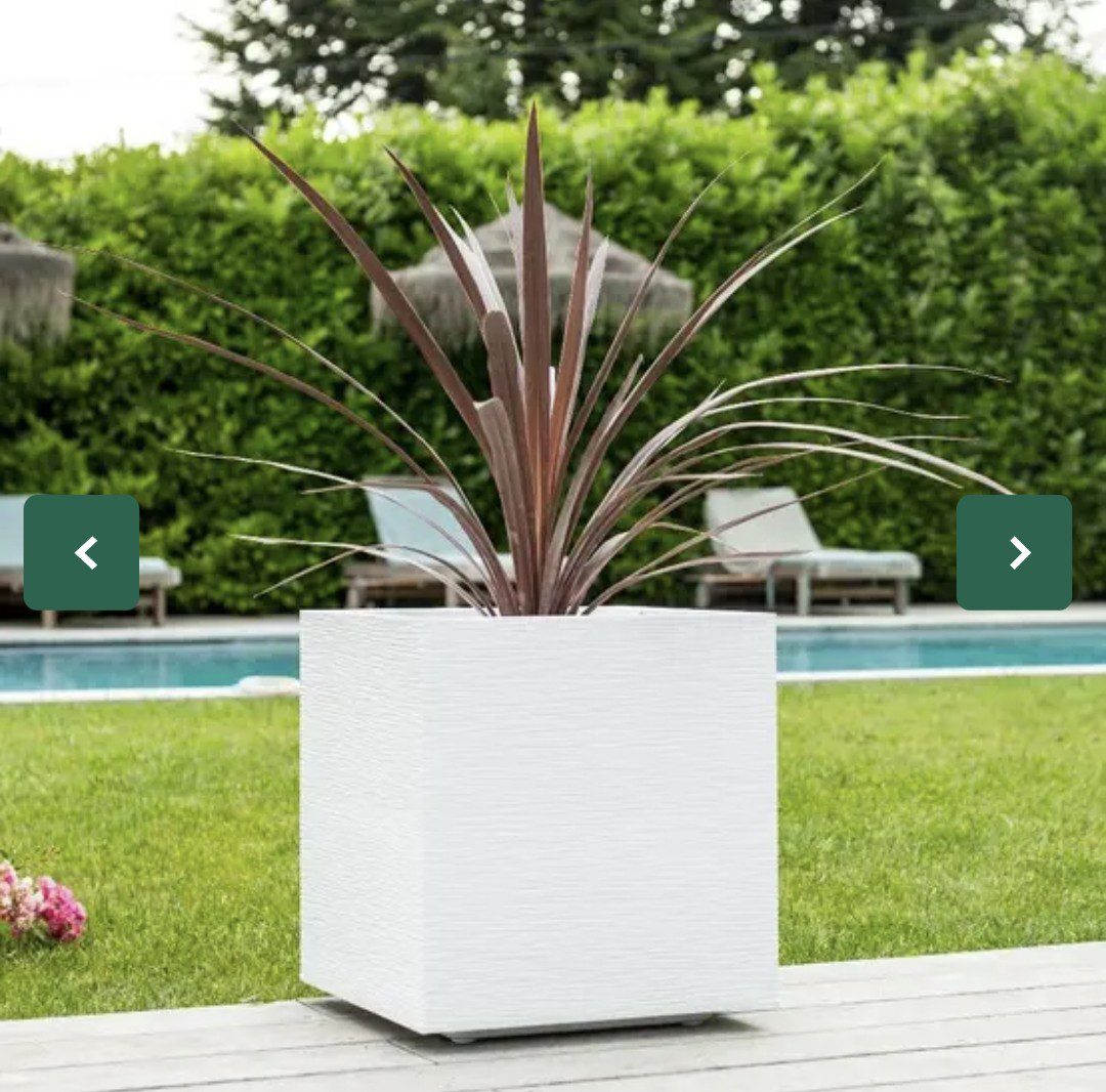 Pot carré Graphit'up blanc ceruse 31 L Pot carré Graphitup blanc cérusé 31 L pour plantes