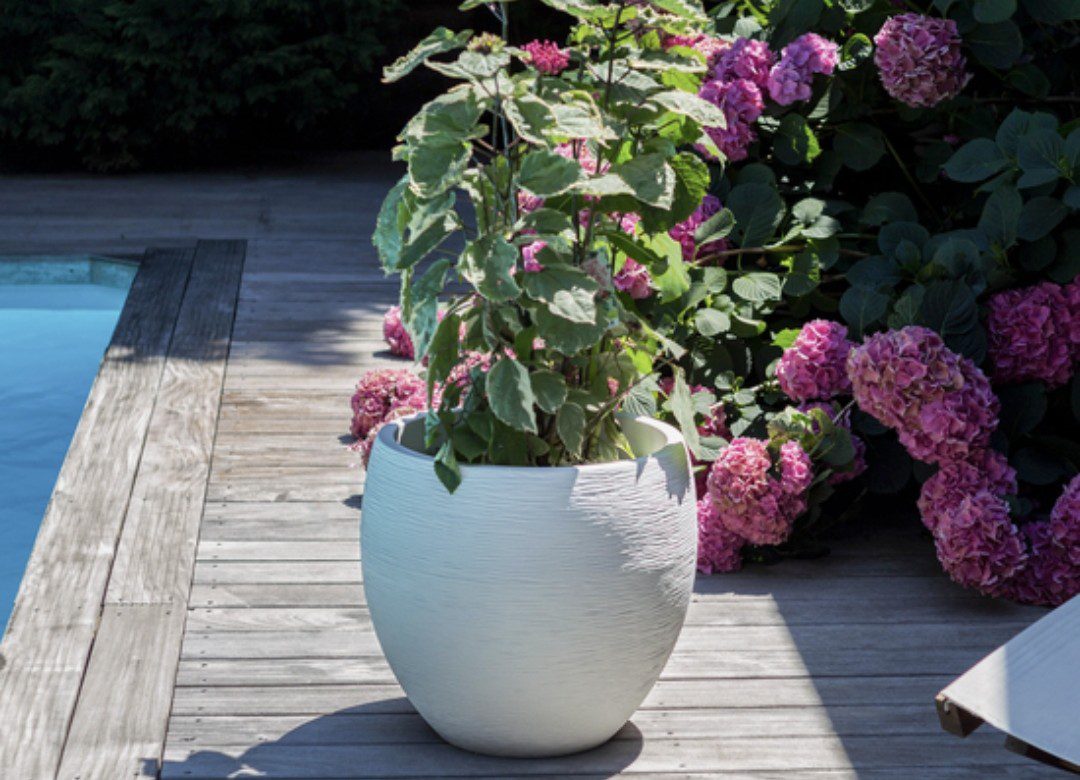 Pot Egg Graphit'up blanc ceruse 46 L Pot Egg Graphitup blanc cérusé 46 L pour plantes