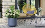 Pot rond Graphitup gris anthracite 32,5 L pour plantes