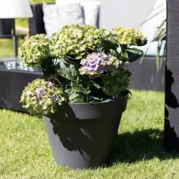 Pot Toscane anthracite 23 L pour plantes