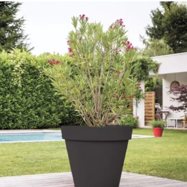 Pot Toscane anthracite 76 L pour plantes