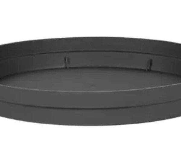 Soucoupe ronde Toscane anthracite Ø 22,5 cm en plastique pour pots de fleurs