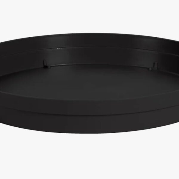 Soucoupe Toscane anthracite ronde Ø 28 cm en plastique pour pot de fleurs