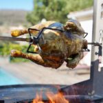 Tourne-broche pour brasero et barbecue – accessoire de cuisson rotative extérieur