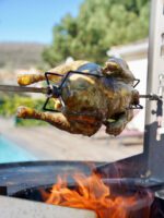 Tourne-broche pour brasero et barbecue – accessoire de cuisson rotative extérieur