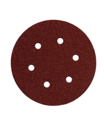 Lot de 5 disques abrasifs grain P120 pour ponceuse, adaptés aux travaux de ponçage intermédiaire et de préparation des surfaces.