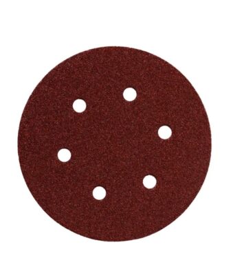 Lot de 5 disques abrasifs grain P40 pour ponceuse, destinés aux travaux de décapage et de ponçage intensif.