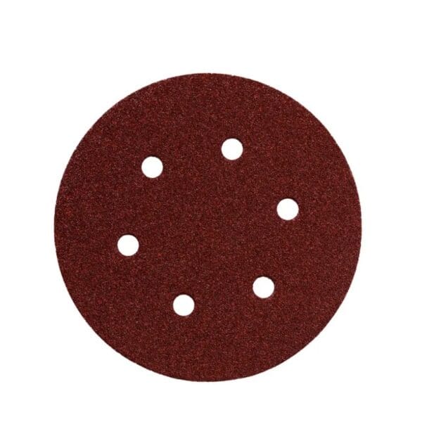Lot de 5 disques abrasifs grain P40 pour ponceuse, destinés aux travaux de décapage et de ponçage intensif.