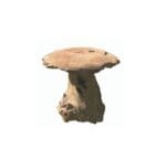 Champignons décoratifs en teck naturel pour embellir le jardin, la terrasse ou les espaces extérieurs.