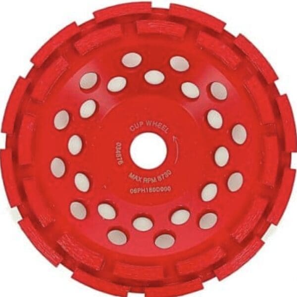 Plateau de ponçage béton double pistes diamant 125 mm pour le surfaçage et le meulage des surfaces en béton.
