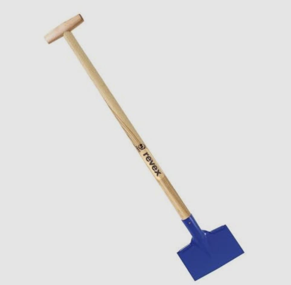 Dresse-bordure Pro EM BT Revex – outil de finition pour bordures de jardin Dresse-bordure Pro EM BT Revex avec manche et lame demi-lune pour couper les bordures de pelouse