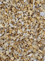 Graviers Marbre Jaune Pur 8/16 mm en pierre naturelle pour allées, massifs et décoration extérieure
