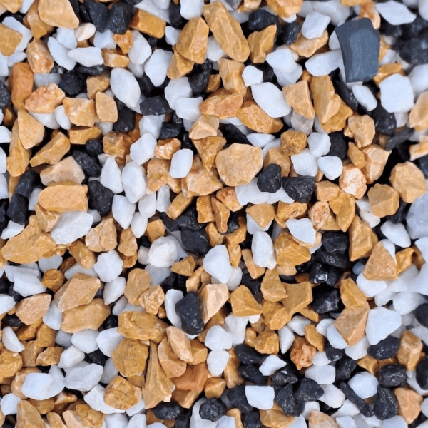 Graviers Mix Marbre Espagne 8/16 mm en pierre naturelle pour allées, massifs et décoration extérieure
