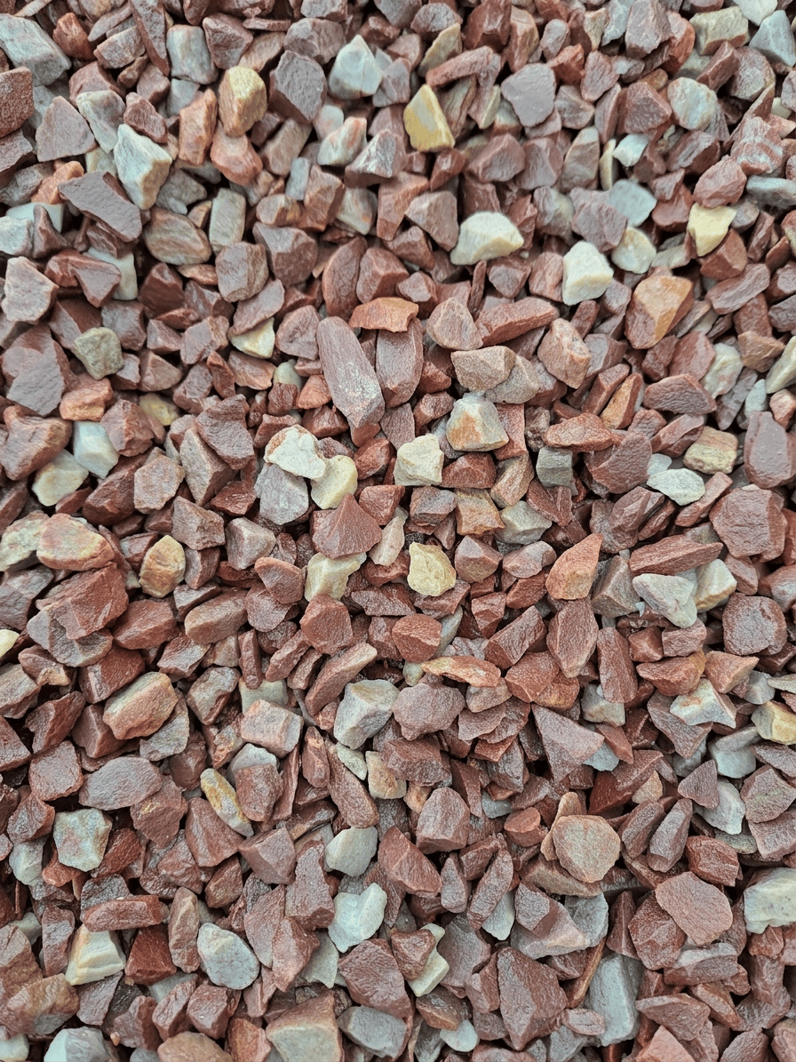 Graviers Mix Ton Rosé 6/10 mm Graviers Mix Ton Rose 6/10 mm en pierre naturelle pour allées, massifs et décoration extérieure