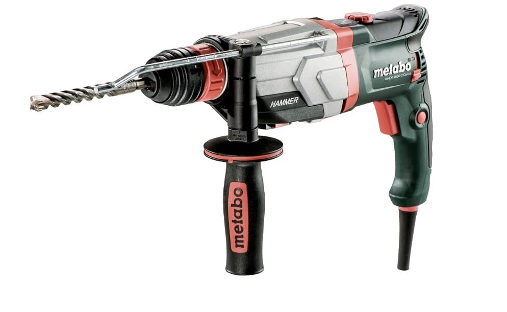 Marteau multifonction Metabo pour perçage et burinage Marteau multifonction Metabo avec fonction perforateur et burineur pour travaux de bricolage et de rénovation