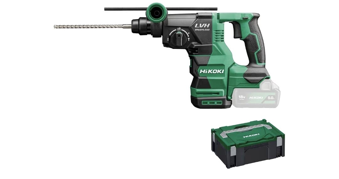 Marteau perforateur sans fil HiKOKI SDS-Plus Marteau perforateur sans fil HiKOKI SDS-Plus pour percer le béton, la maçonnerie, le bois et le métal.