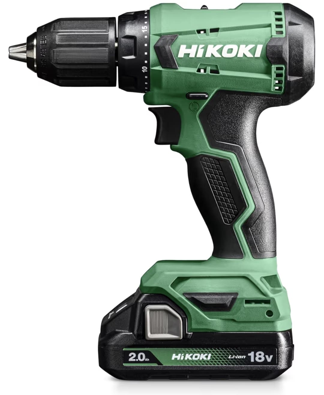 Perceuse-visseuse sans fil HiKOKI 18 V Brushless Perceuse-visseuse sans fil HiKOKI 18 V Brushless avec mandrin autoserrant pour le perçage et le vissage dans le bois, le métal et le plastique.