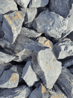 Roche à gabion gris bleuté en pierre naturelle pour remplissage de gabions et aménagement extérieur
