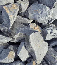 Roche à gabion gris bleuté en pierre naturelle pour remplissage de gabions et aménagement extérieur