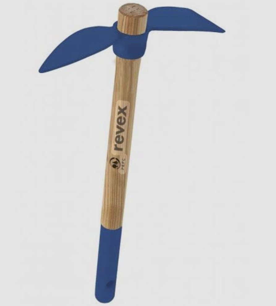Serfouette forgée panne et fourche Revex avec manche bois 40 cm Serfouette forgée Revex panne et fourche avec manche en bois de 40 cm pour biner, sarcler et ameublir le sol des massifs.