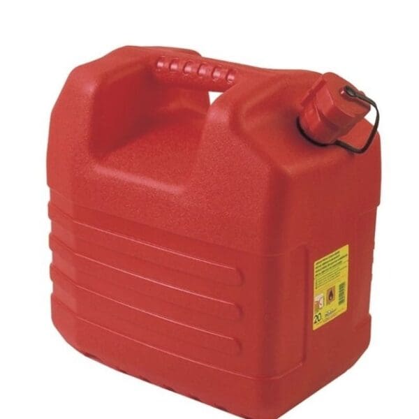 Jerrican plastique rouge pour hydrocarbures de 20 litres