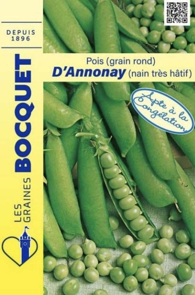 Pois d’Annonay – Les Graines Bocquet Sachet de graines de pois d’Annonay