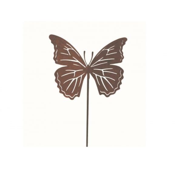 Papillon décoratif en métal rouillé pour jardin