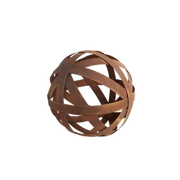 Sphère ajourée en métal pour décoration de jardin