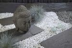 Tête de Bouddha décorative pour jardin